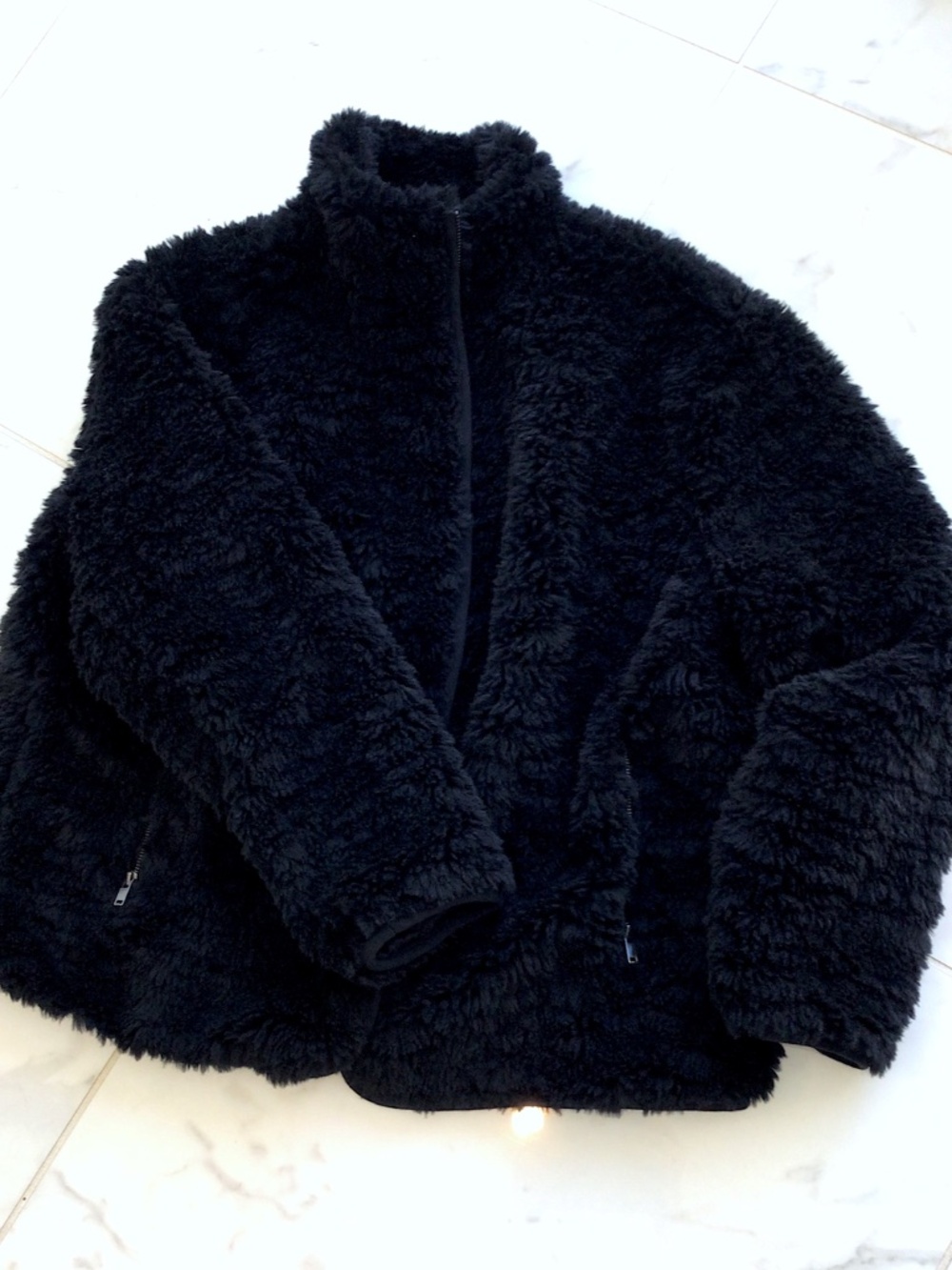 NWT Faux Fur Zip Up Mock Neck Jacket SKIMS (Sold Out) M - Picture 8 of 16